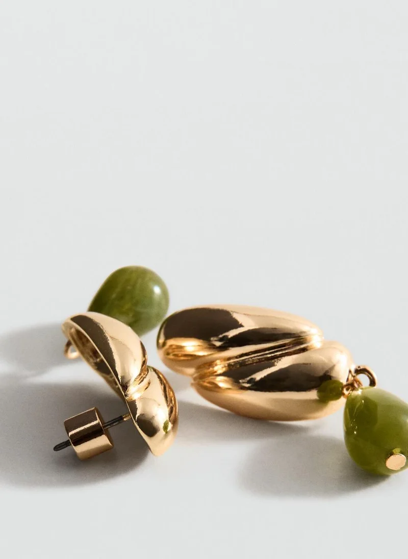 MANGO Combined long earrings